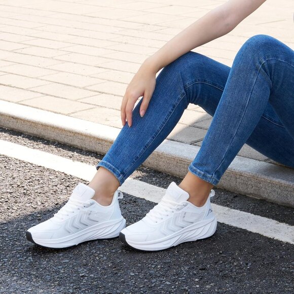 Women's White Breathable Tennis Shoes Non-Slip Sneakers for Walking & Workout - Picture 7 of 7